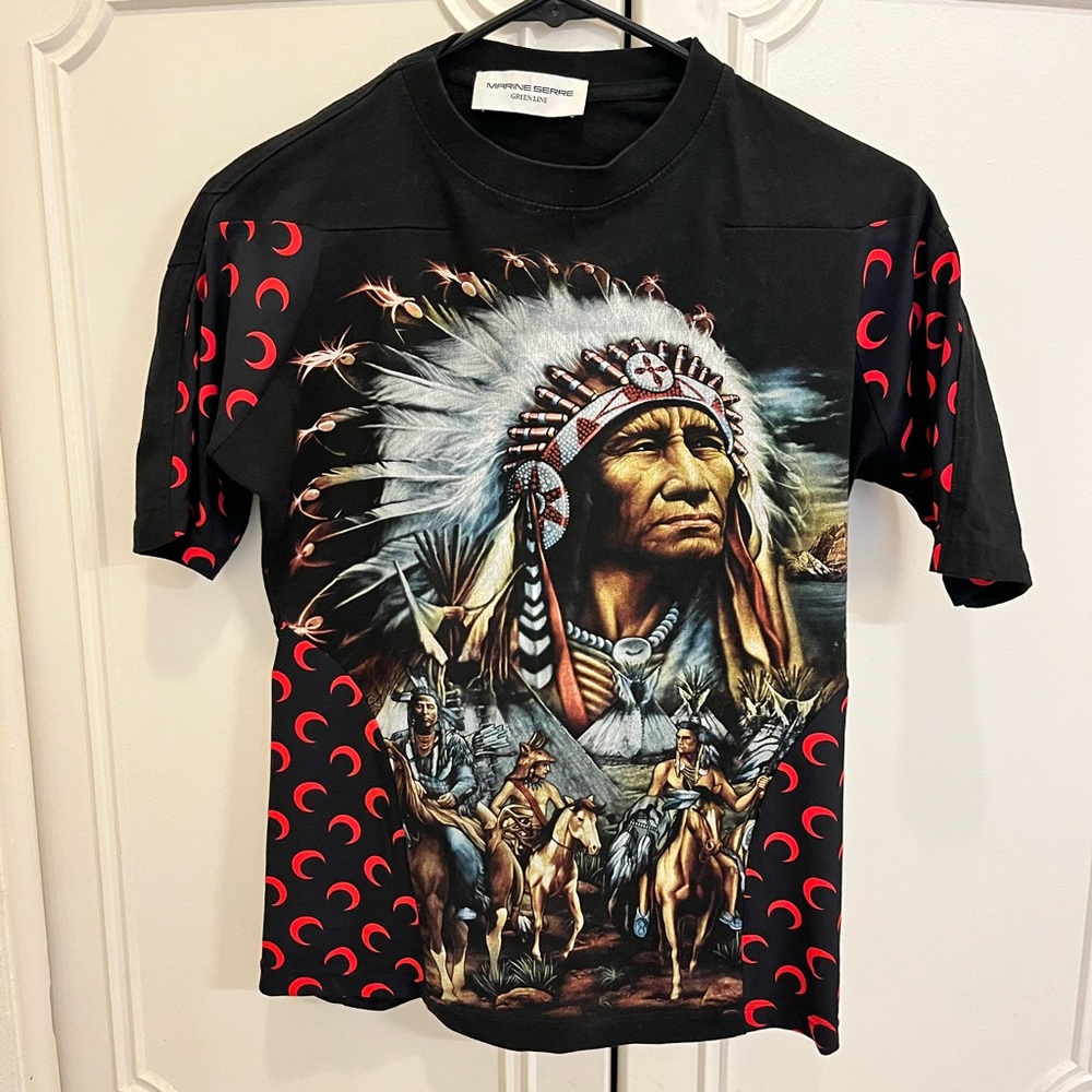 RARE Marine Serre Crescent Moon Print T-Shirt